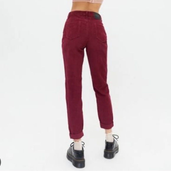 BDG Pants - BDG Urban Outfitters Color Corduroy High Waisted Mom Pant in Maroon Size 28
